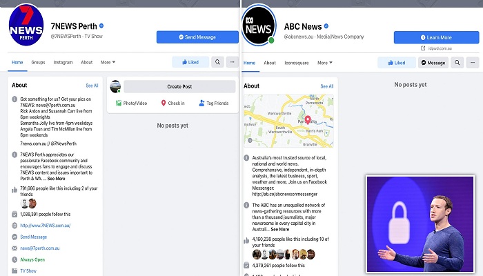 Facebook blocks Australia news pages in dispute over ‘pay for news’ law