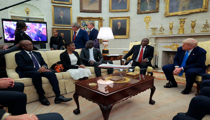 Trump Clashes with South African President Over False 'White Genocide' Claims in Oval Office Meeting